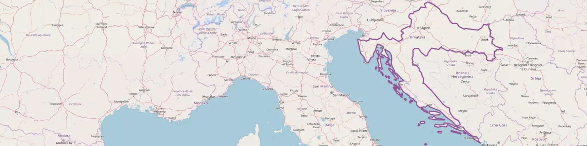 Map Croatia